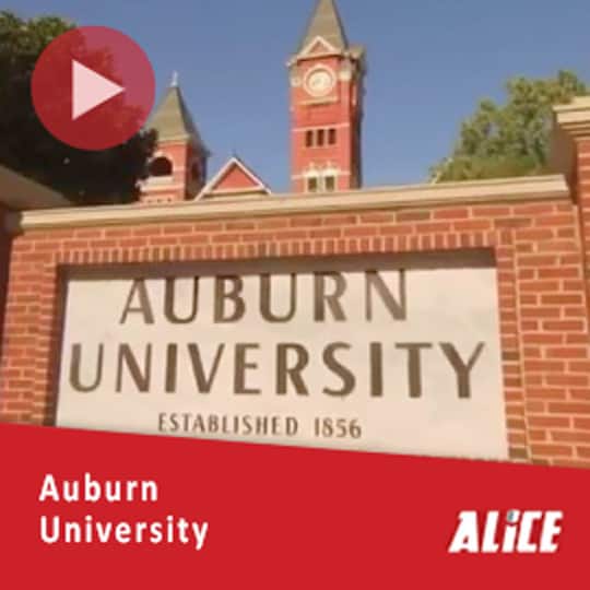 Auburn University employs and educates the ALICE Training program to be prepared and lessen the impact of a possible active shooter event