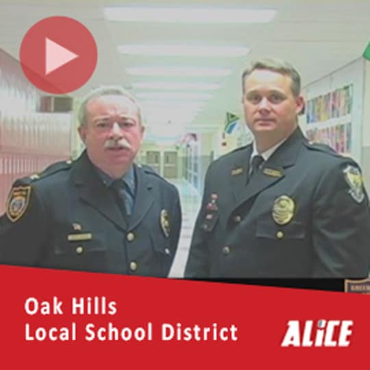 Oak Hills Local School District video response to their implementation of ALICE Training's strategies during an active shooter event.
