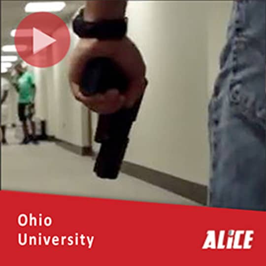 Ohio University Police Department overviews ALICE strategy in an active shooter event