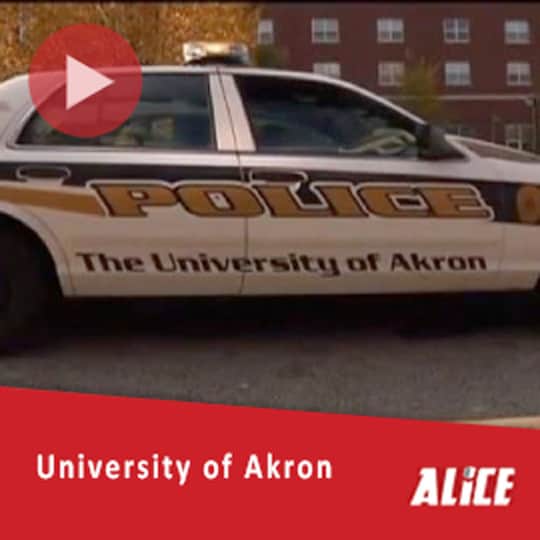Univesrity of Akron adopts the ALICE program and explains their Active Shooter Training philosophy and basic steps