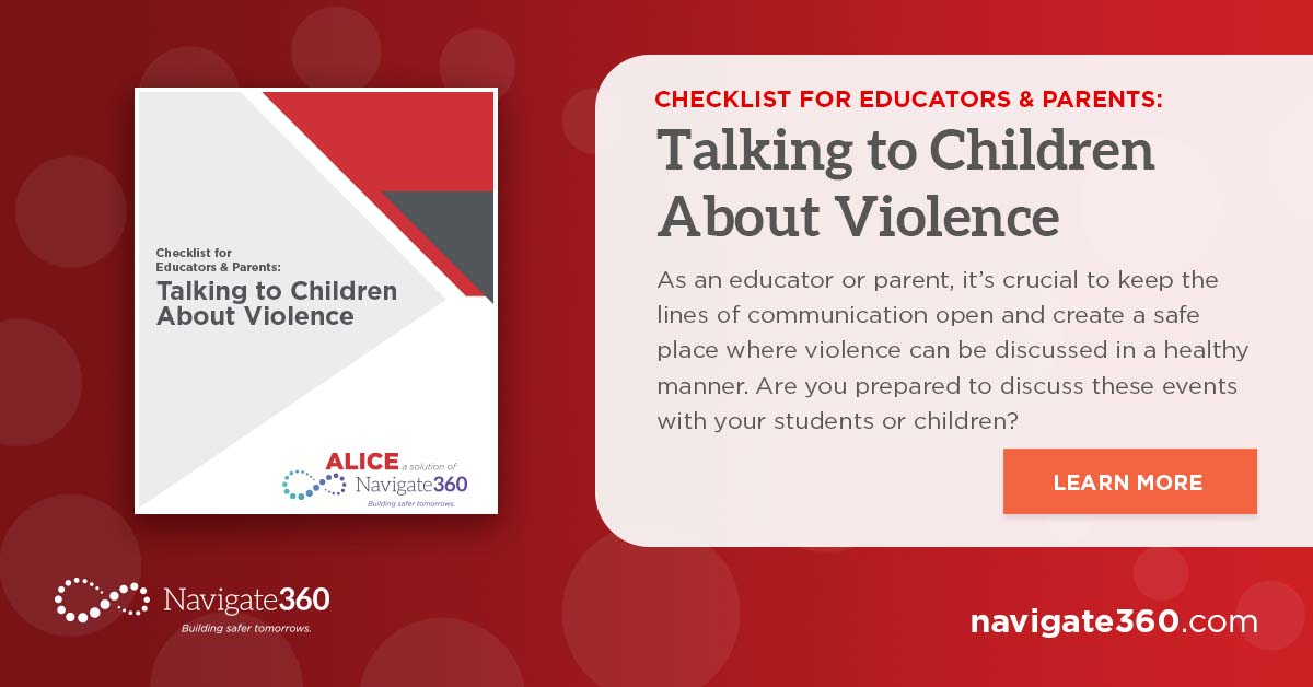 Checklist for Educators & Parents: Talking to Children About Violence